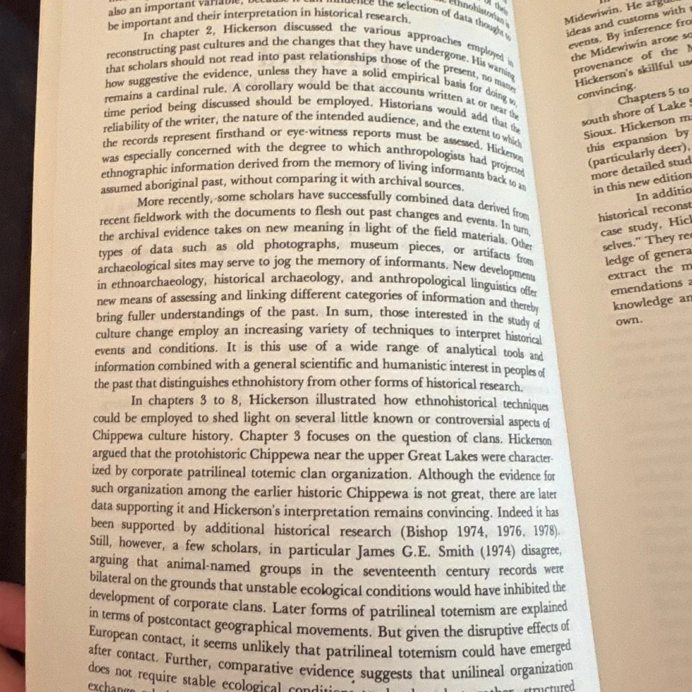 The Chippewa and Their Neighbors Ethnohistory Harold Hickerson 1988 Paperback‎